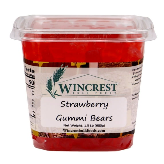 WinCrest Strawberry Gummi Bears - 1.5 Lb Tub