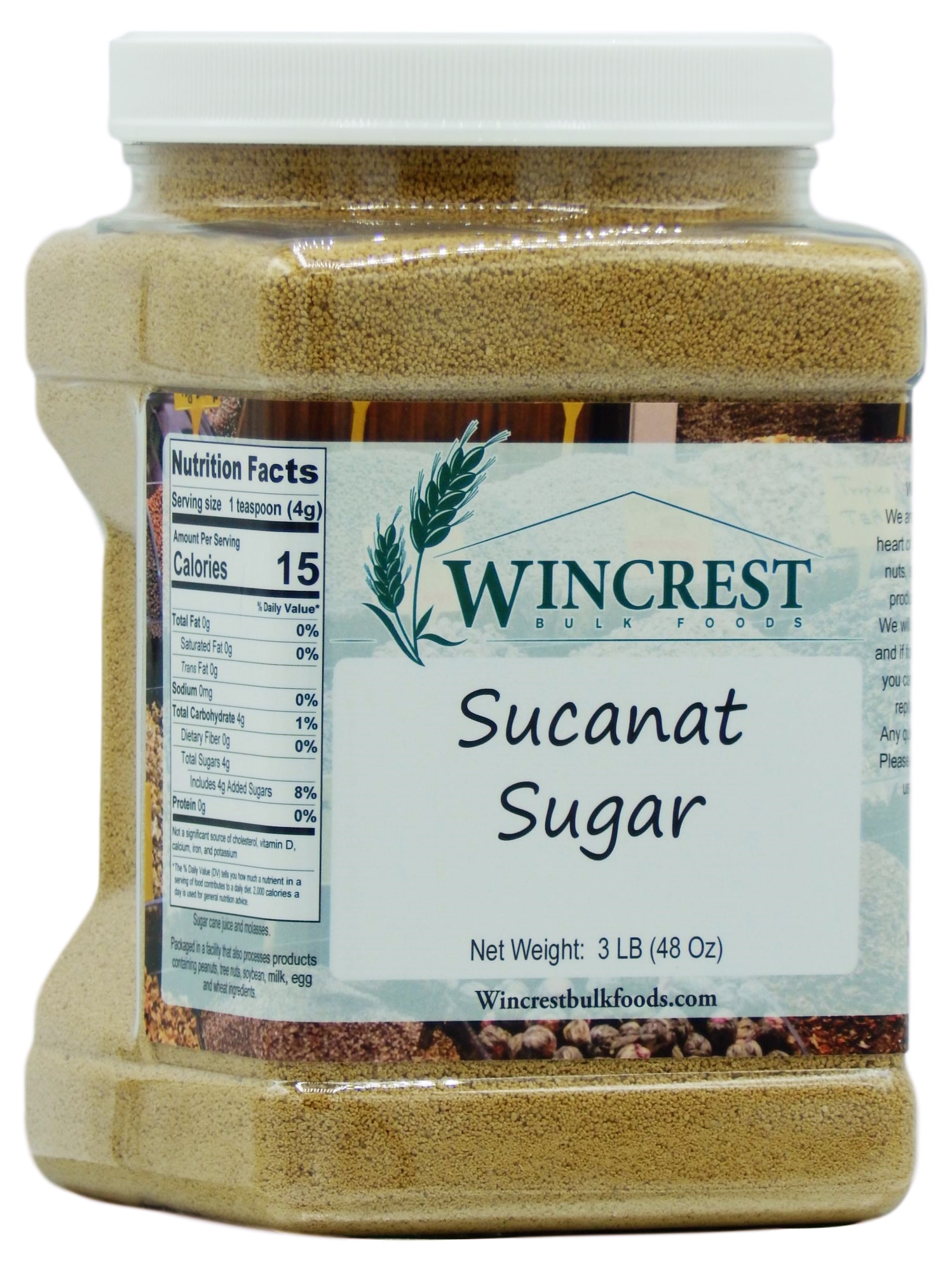 WinCrest Sucanat Sugar - 3 Lb Tub - image 1 of 3
