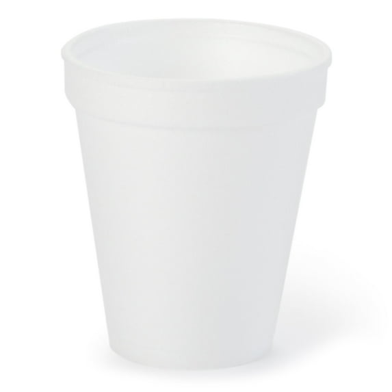 WinCup Disposable Insulated Drinking Cup White Styrofoam 8 oz. 1000 Ct 8C8W