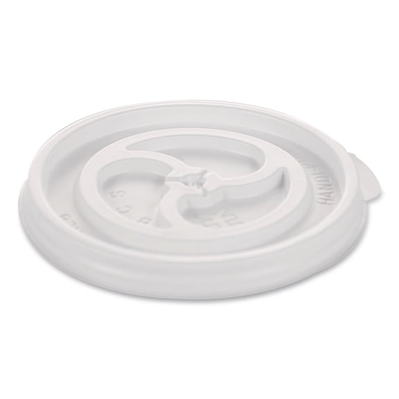 Slotted Plastic Lids for 8 oz to 10 oz Hot Cups and Bowls - White (1000/Carton)