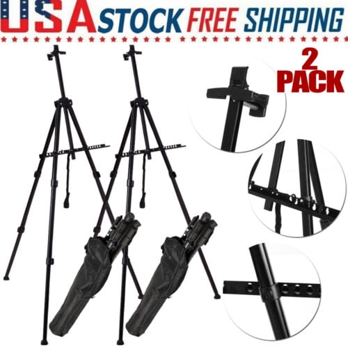 WinHolder 2Pcs Portable Tripod Artist Sketch Painting Easel Adjustable Drawing Stand w/Bag