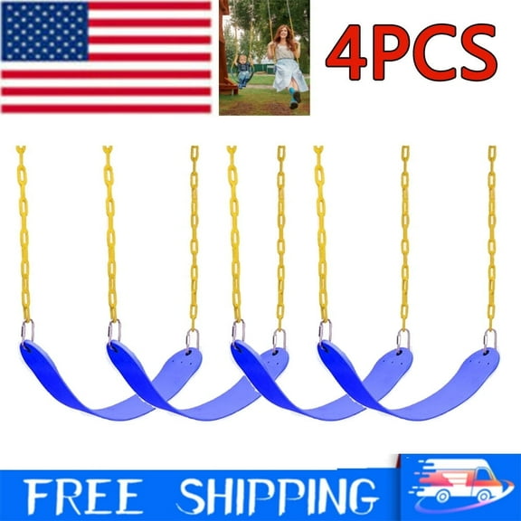 WinHolder 4PCS Heavy Duty Kids Swing Seat Accessories Replacement Outdoor Swings Set Blue