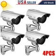 thumbnail image 1 of WinHolder 4Pcs Solar Power Fake Camera CCTV Waterproof Realistic Dummy Security Blinking, 1 of 8