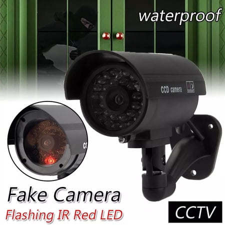 WinHolder CCTV Dummy Bullet Fake Security Camera CCTV False W/ Flashing IR Red LED Light