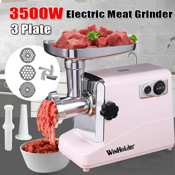 WinHolder Heavy Duty 3500W Powerful Electric Meat Grinder Mincer Sausage Maker w/3 Blade