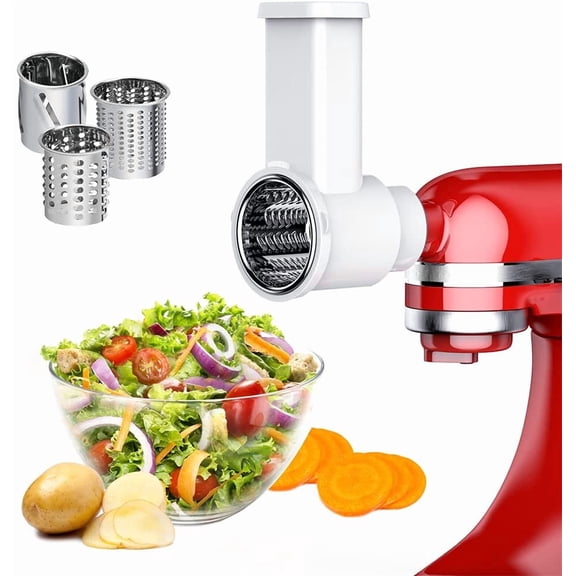 WinHolder Metal & Plastic Prep Slicer and Shredder Attachment For KitchenAid Stand Mixers