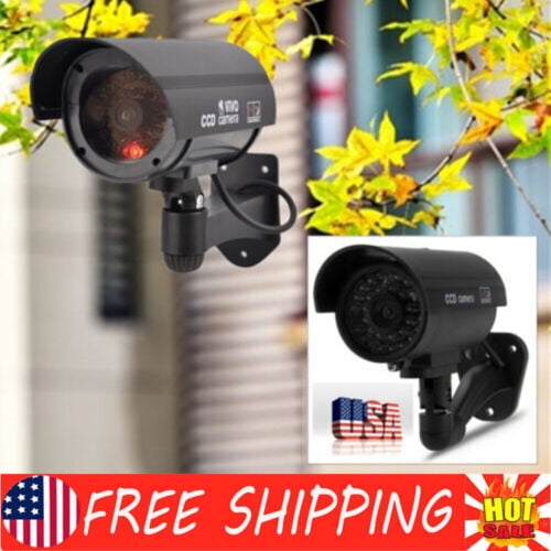 WinHolder NEW Dummy Camera With Flashing IR Red LED Light Home CCTV Surveillance US Stock