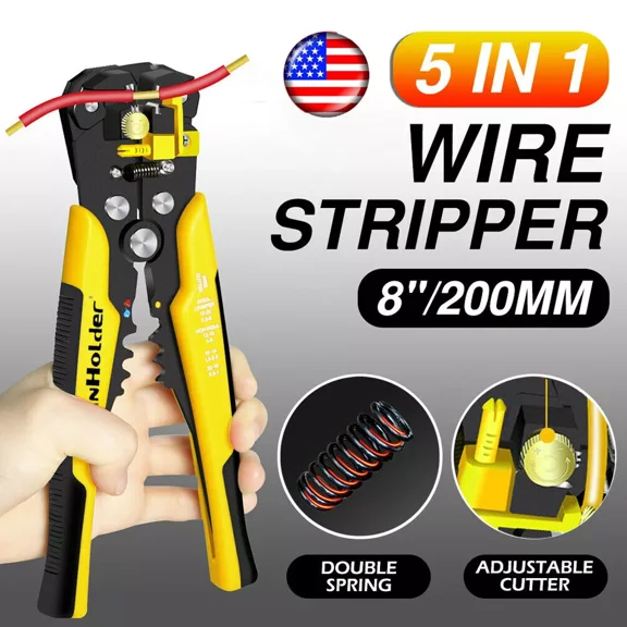 WinHolder Self-Adjusting Automatic Wire Striper Cutter Crimper Pliers Terminal Hand Tool