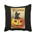 thumbnail image 1 of WinHome A Merry Halloween Vintage Black Cat In Pumpkin Throw Pillow Covers Cushion Cover Case 20x20 Inches Pillowcases Two Side, 1 of 1