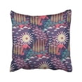thumbnail image 1 of WinHome Abstract Flamingo And Leaves And Sun Pattern Decorative Pillow Cover With Hidden Zipper Decor Cushion Two Sides 18x18 inches, 1 of 1