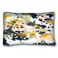thumbnail image 1 of WinHome Abstract Painting in Modern Fresh Colors Navy Mint Blush Cream White and Gold Pillow Case Cases Cover Cushion Covers Indoor Cover Sofa Size 20x30 Inches Two Side, 1 of 1