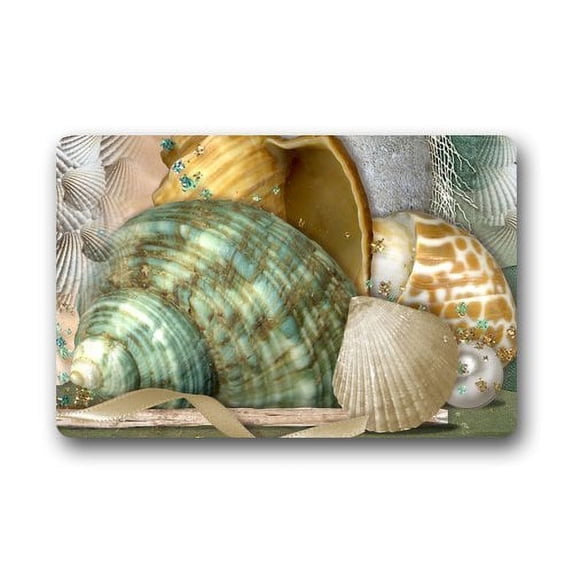 WinHome Abstract Sea Shells Art Doormat Floor Mats Rugs Outdoors/Indoor Doormat Size 23.6x15.7 inches