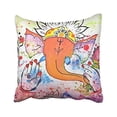 thumbnail image 1 of WinHome Abstract Watercolor Elephant Art Painting Pillow Cover With Hidden Zipper Decor Cushion Two Sides 18x18 inches, 1 of 1