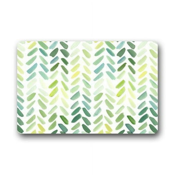 WinHome Abstract Watercolor Herringbone Chevron Pattern Doormat Floor Mats Rugs Outdoors/Indoor Doormat Size 23.6x15.7 inches