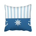 thumbnail image 1 of WinHome Anchor And Rudder Patterns Blue And White Stripes Pillow Cover With Hidden Zipper Decor Cushion Two Sides 20x20 inches, 1 of 1