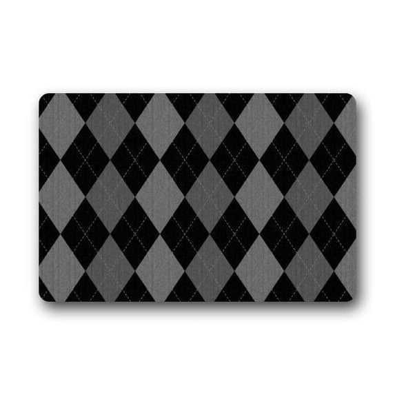 WinHome Argyle Patterns Doormat Floor Mats Rugs Outdoors/Indoor Doormat Size 23.6x15.7 inches