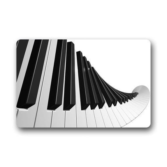 WinHome Artist Piano Keys Doormat Floor Mats Rugs Outdoors/Indoor Doormat Size 23.6x15.7 inches