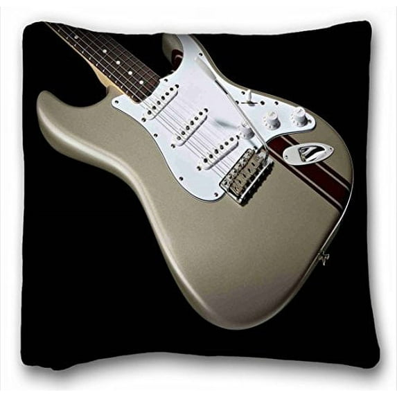 WinHome Awesome Fender Guitar Music Cushion Cover Unique Design Pillowcase Throw Pillow Case Cases Cover Cushion Covers Sofa Size 20x20 Inches Two Side