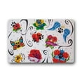 thumbnail image 1 of WinHome Beautiful Flower Wing Heart Dog Paw Doormat Floor Mats Rugs Outdoors/Indoor Doormat Size 23.6x15.7 inches, 1 of 1
