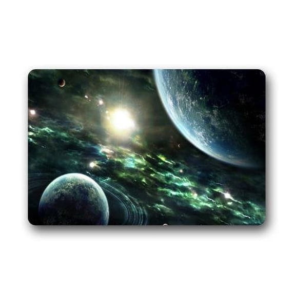 WinHome Beautiful Space Earth Doormat Floor Mats Rugs Outdoors/Indoor Doormat Size 23.6x15.7 inches