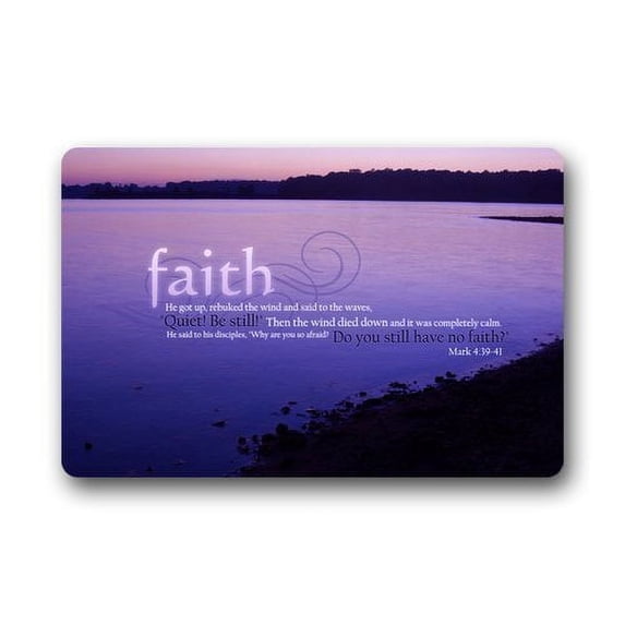 WinHome Bible Vers Doormat Floor Mats Rugs Outdoors/Indoor Doormat Size 23.6x15.7 inches