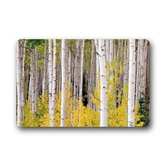 WinHome Birch Tree Doormat Floor Mats Rugs Outdoors/Indoor Doormat Size 30x18 inches