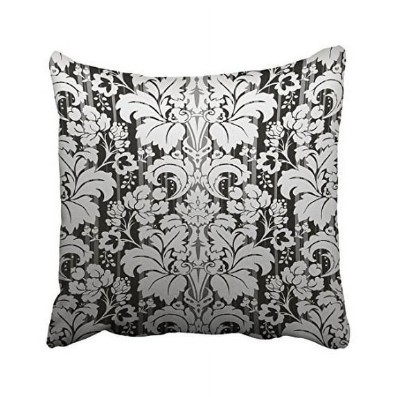 WinHome Black And White Flower Vintage Pattern Decorative Pillowcases With Hidden Zipper Decor Cushion Covers Two Sides 20x20 inches