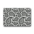 thumbnail image 1 of WinHome Black And White Paisley Pattern Doormat Floor Mats Rugs Outdoors/Indoor Doormat Size 30x18 inches, 1 of 1