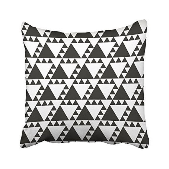 WinHome Black And White Rectangles Patterns Pillow Cover With Hidden Zipper Decor Cushion Two Sides 20x20 inches