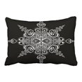thumbnail image 1 of WinHome Black And White Symmetrical Patterns Pillow Cover With Hidden Zipper Decor Cushion Two Side 20x30 inches, 1 of 1
