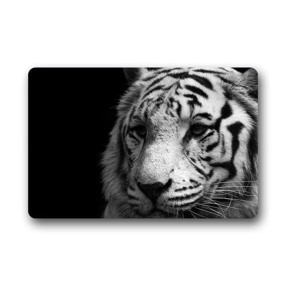 WinHome Black and White Tiger Doormat Floor Mats Rugs Outdoors/Indoor Doormat Size 23.6x15.7 inches
