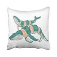 thumbnail image 1 of WinHome Blue Whales Oranges Section Creative Design Painting Decorative Pillowcases With Hidden Zipper Decor Cushion Covers Two Sides 20x20 inches, 1 of 1