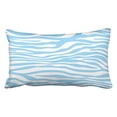 thumbnail image 1 of WinHome Blue Zebra Animal Print Pattern Baby Hypoallergenic Pillow Covers Polyester 20 x 30 Inch Rectangle Throw Pillow Covers With Hidden Zipper Home Sofa Cushion Decorative Pillowcases, 1 of 1