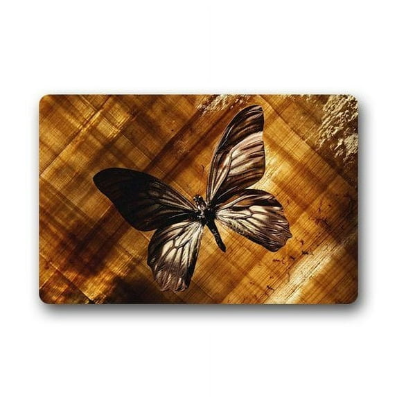 WinHome Brown Doormat Floor Mats Rugs Outdoors/Indoor Doormat Size 23.6x15.7 inches
