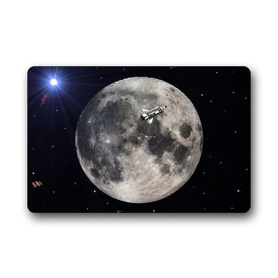 WinHome Busy Moon Doormat Floor Mats Rugs Outdoors/Indoor Doormat Size 23.6x15.7 inches
