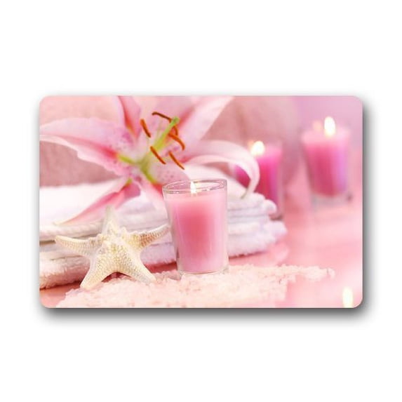 WinHome Candle Doormat Floor Mats Rugs Outdoors/Indoor Doormat Size 23.6x15.7 inches