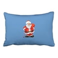 thumbnail image 1 of WinHome Cartoon Cute Santa Claus Gift Crutch Blue And Red Decorative Pillowcases With Hidden Zipper Decor Cushion Covers Two Side 20x30 inches, 1 of 1