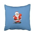 thumbnail image 1 of WinHome Cartoon Cute Santa Claus Gift Crutch Blue And Red Decorative Pillowcases With Hidden Zipper Decor Cushion Covers Two Sides 20x20 inches, 1 of 1