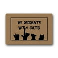 thumbnail image 1 of WinHome Cats Funny Black And Brown Doormat Floor Mats Rugs Outdoors/Indoor Doormat Size 23.6x15.7 inches, 1 of 1