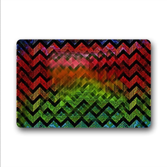 WinHome Chevron Doormat Floor Mats Rugs Outdoors/Indoor Doormat Size 30x18 inches