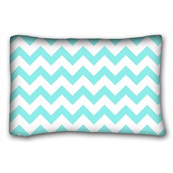 WinHome Chevron Gradient Wave Tribal Striped Geometric Pillowcase Throw Cushion Pillow Case Cover Anchor Light Blue Coral Teal Pink Mint Green Turquoise Aqua Grey Beige For Home Sofa Size 20x30 Inches