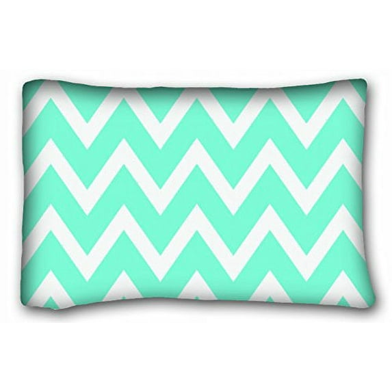 WinHome Chevron Gradient Wave Tribal Striped Geometric Pillowcase Throw Cushion Pillow Case Cover Anchor Light Blue Coral Teal Pink Mint Green Turquoise Aqua Grey Beige For Home Sofa Size 20x30 Inches