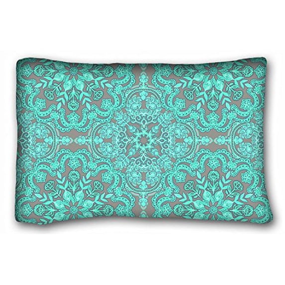 WinHome Chevron Gradient Wave Tribal Striped Geometric Pillowcase Throw Cushion Pillow Case Cover Anchor Light Blue Coral Teal Pink Mint Green Turquoise Aqua Grey Beige For Home Sofa Size 20x30 Inches