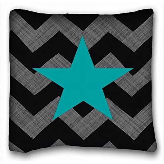 WinHome Chevron Gradient Wave Tribal Striped Geometric Pillowcase Throw Cushion Pillow Case Cover Anchor Light Blue Coral Teal Pink Mint Green Turquoise Aqua Grey Beige For Home Sofa Size 18x18 Inches