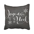 thumbnail image 1 of WinHome Christmas Blackboard Chalk Painting Snowflake Decorative Pillow Cover With Hidden Zipper Decor Cushion Two Sides 18x18 inches, 1 of 1