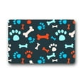 thumbnail image 1 of WinHome Colorful Dog Footprints And Boness Doormat Floor Mats Rugs Outdoors/Indoor Doormat Size 30x18 inches, 1 of 1