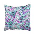 thumbnail image 1 of WinHome Colorful Fashion Peacock Feather Watercolor Boho Tribal Polyester 18 x 18 Inch Square Throw Pillow Covers With Hidden Zipper Home Sofa Cushion Decorative Pillowcases, 1 of 1