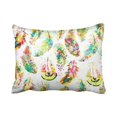thumbnail image 1 of WinHome Colorful Rainbow Cool Trendy Watercolor Neon Splatters Feathers Polyester 20 x 30 Inch Rectangle Throw Pillow Covers With Hidden Zipper Home Sofa Cushion Decorative Pillowcases, 1 of 1