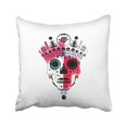 thumbnail image 1 of WinHome Colorful Skull Art Special Design Watercolor Decorative Pillow Cover With Hidden Zipper Decor Cushion Two Sides 20x20 inches, 1 of 1