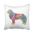 thumbnail image 1 of WinHome Colorful Vintage Cute Bernese Mountain Dog Watercolor Love Polyester 18 x 18 Inch Square Throw Pillow Covers With Hidden Zipper Home Sofa Cushion Decorative Pillowcases, 1 of 1
